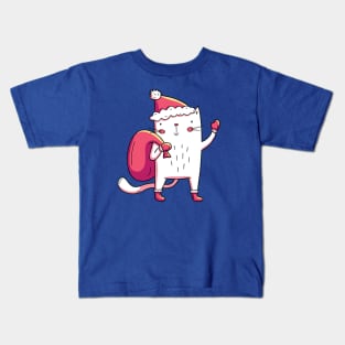 Santa Cat Kids T-Shirt